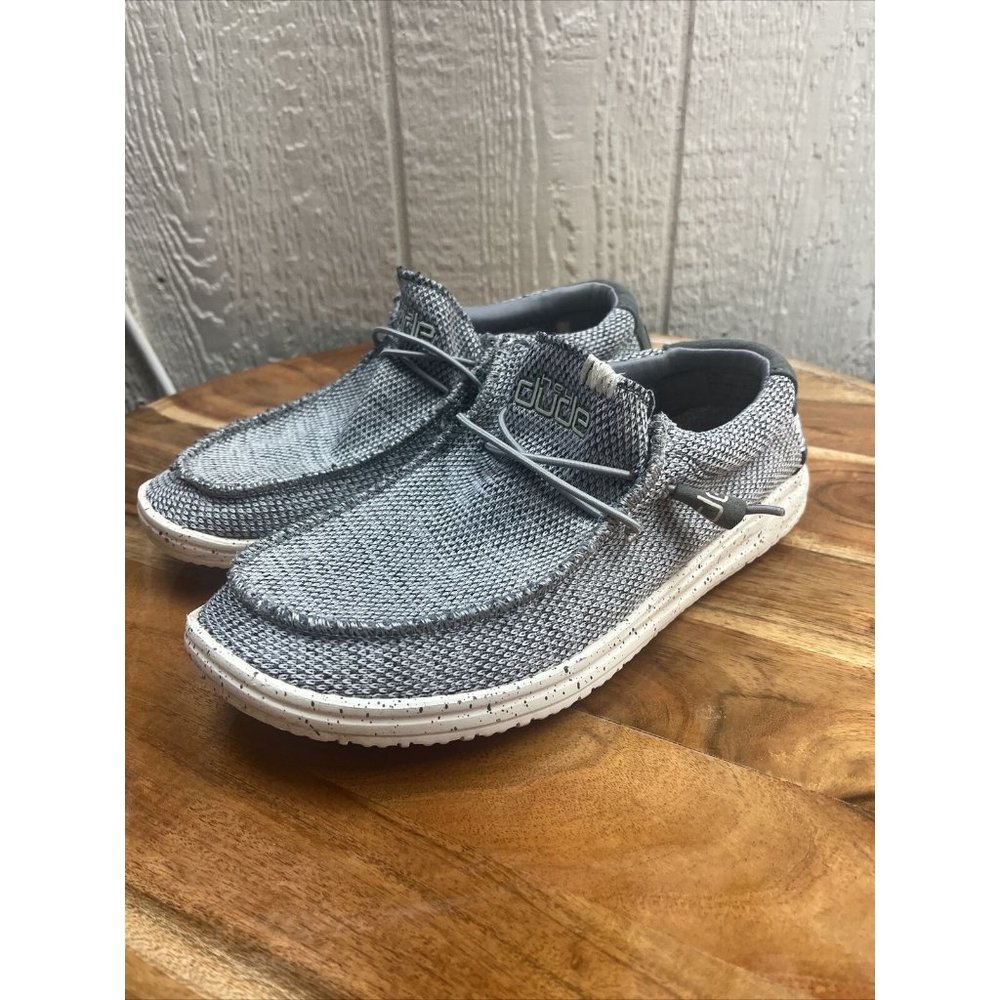 Hey Dude Men's Wally Loafers, Free Light Grey, Men 9 Women 11 Used